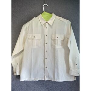 JOHN BLAIR‎ Men's  Button Down Shirt Size XL White